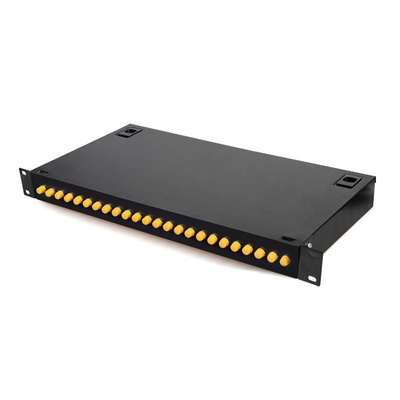Cold Rolled Plate 24 Ports ST UPC Corning Fiber Optic ZTE FTTH Patch Panel for Network