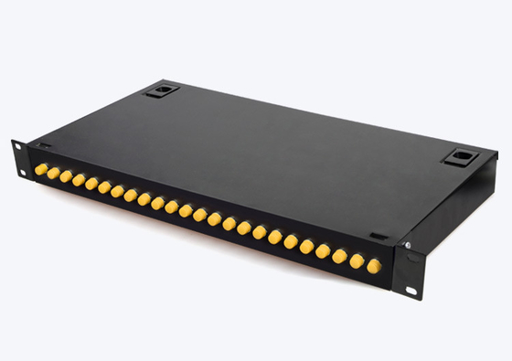 Cold Rolled Plate 24 Ports ST UPC Corning Fiber Optic ZTE FTTH Patch Panel for Network