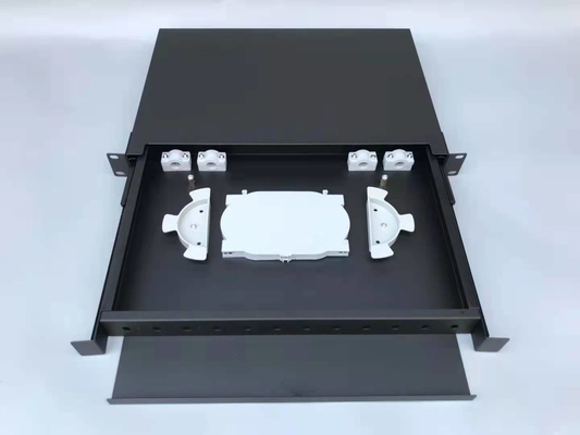 Cold Rolled Plate 1U 24 Port SC SX FTTH Fiber Optic Patch Panel for 19 Inch Rock Mount