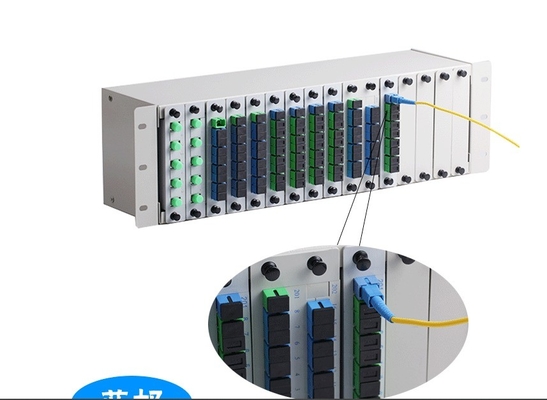 1x2 1x4 1x8 16 Slots Fiber Optical PLC LGX Splitter Chassis for 3U 19&quot; Rack Mount