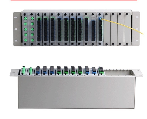 1x2 1x4 1x8 16 Slots Fiber Optical PLC LGX Splitter Chassis for 3U 19&quot; Rack Mount