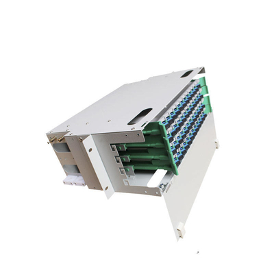 Plastic Fiber Optic Splice Cable ODF with 48 Port Full Loaded Tray and SC/UPC Adapters