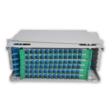 Plastic Fiber Optic Splice Cable ODF with 48 Port Full Loaded Tray and SC/UPC Adapters