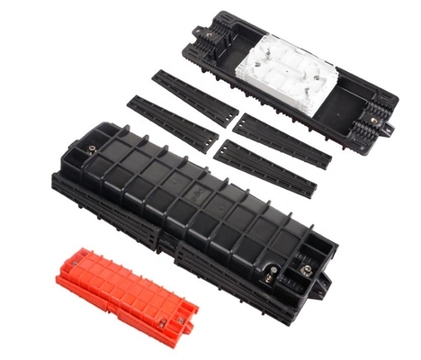Distribution Fiber System FTTH 12 24 48 96 144 288 Core Horizontal type Fiber Optic Splice Closure with 3