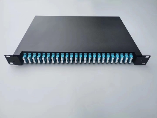 260*200*60 mm FTTH Distribution Fiber System 1U 96 Core LC SC Rack Mounted MPO MTP Fiber Optic Patch Panel ODF