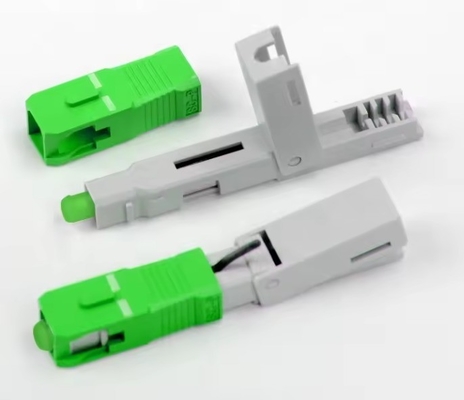FTTH SC APC Fast Connector Assembly for Low Signal Loss Fiber Optic Field Installation