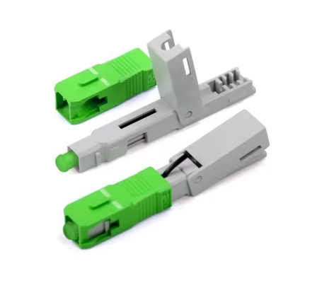 FTTH SC APC Fast Connector Assembly for Low Signal Loss Fiber Optic Field Installation