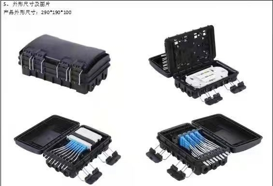 FTTX Pole Mounted 16 Cores Fiber Optic Splice Closure/ Distribution Napbox Black