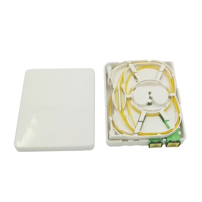 Wall Mounted FTTH Mini Fiber Optic Socket Panel Box with 2 Ports and SC/APC Pigtail