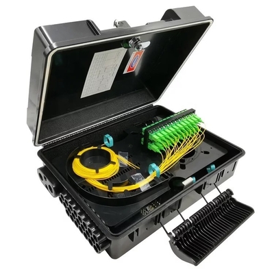 Mini PLC Splitter Fiber Distribution Box 32/48 Core ABS NAP IP68 2PCS 1X16 or 48 Adaptor