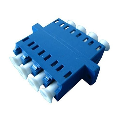 FTTH Fiber Optic Adapter LC Quad Flange Coupler 4 LC for 40 to 85 Temp Compatibility