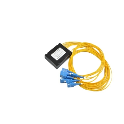 4G Network ABS Plastic Box Type Fiber Optic PLC Splitter With SC/APC LC/APC Connector For PON FTTX And CATV