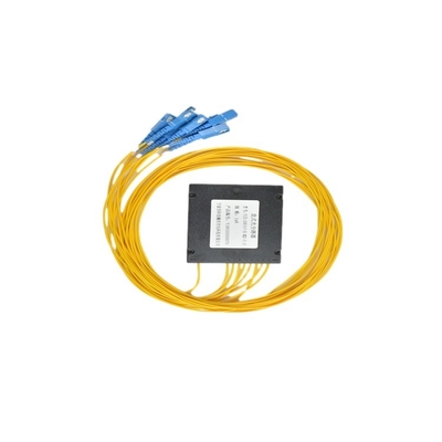 4G Network ABS Plastic Box Type Fiber Optic PLC Splitter With SC/APC LC/APC Connector For PON FTTX And CATV