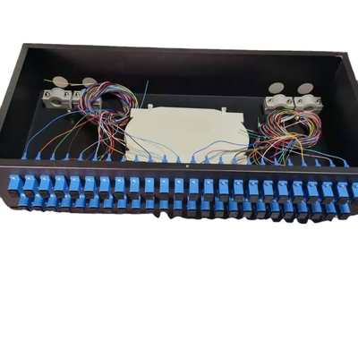 PLC Splitter 1U 19&quot; 24 Port SC/APC 1 24 Fiber Optic Splitter for Wireless LAN Network