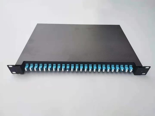 PLC Splitter 1U 19&quot; 24 Port SC/APC 1 24 Fiber Optic Splitter for Wireless LAN Network