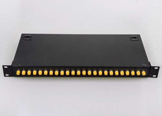 PLC Splitter 1U 19&quot; 24 Port SC/APC 1 24 Fiber Optic Splitter for Wireless LAN Network
