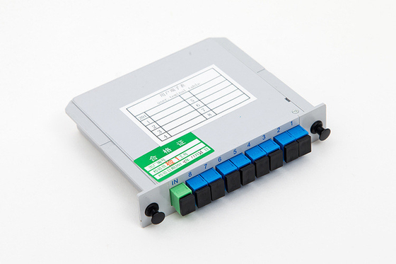1 to 8 PLC Splitter with SC FC LC ST Connector Type G657A Fiber Type at Affordable
