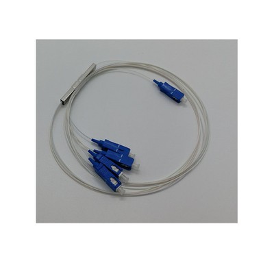 LC Connector Mini Module Steel Tube Type 1*4 PLC Splitter for Fiber Signal Transmission
