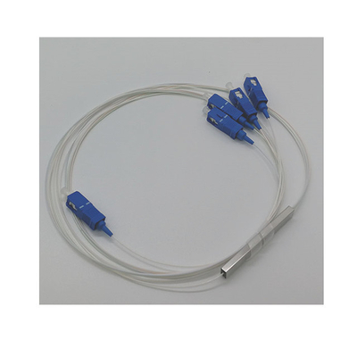 LC Connector Mini Module Steel Tube Type 1*4 PLC Splitter for Fiber Signal Transmission