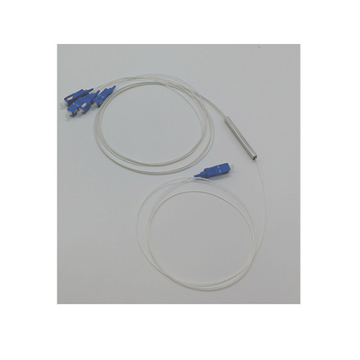 LC Connector Mini Module Steel Tube Type 1*4 PLC Splitter for Fiber Signal Transmission