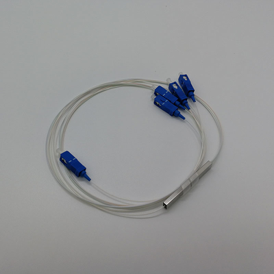 LC Connector Mini Module Steel Tube Type 1*4 PLC Splitter for Fiber Signal Transmission