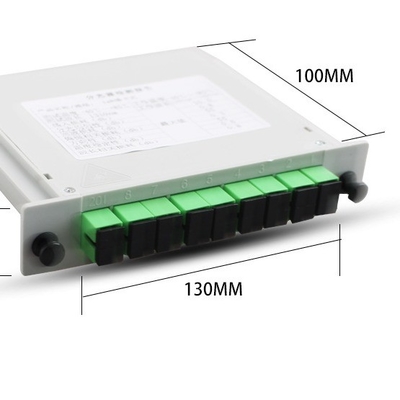 Telecommunication FAT and FTD FTTH Fiber Splitter with WDM Cassette Type PLC Splitter 1x8 SC APC