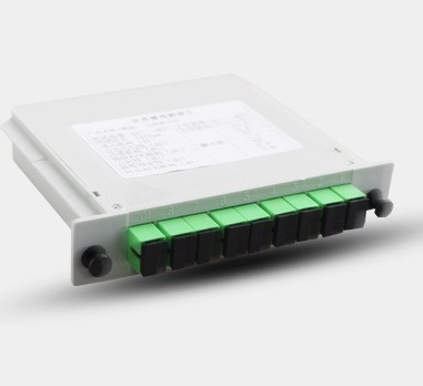 Telecommunication FAT and FTD FTTH Fiber Splitter with WDM Cassette Type PLC Splitter 1x8 SC APC