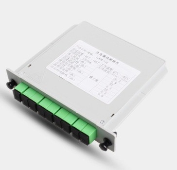 Telecommunication FAT and FTD FTTH Fiber Splitter with WDM Cassette Type PLC Splitter 1x8 SC APC