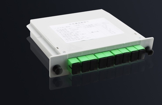 Telecommunication FAT and FTD FTTH Fiber Splitter with WDM Cassette Type PLC Splitter 1x8 SC APC