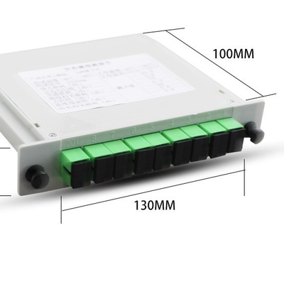Fiber Type G657A 1x8 SC APC PLC Cassette Fiber Optic Splitter for Signal Transmission