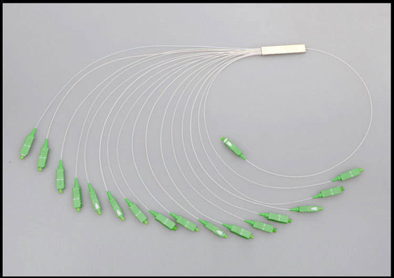 1x8 Fiber Optic Splitter in Stainless Tube Closure for 1260-1650nm Operating Wavelength