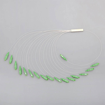 1x8 Fiber Optic Splitter in Stainless Tube Closure for 1260-1650nm Operating Wavelength