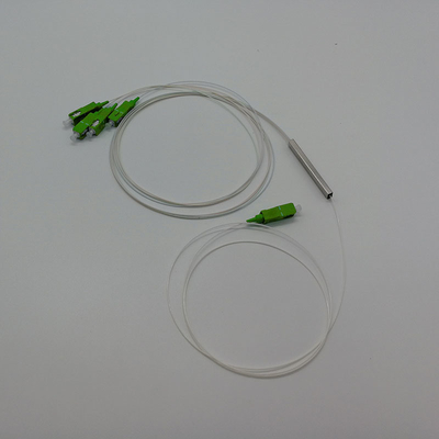 Telecommunication PLC Splitter 1 2 Mini Differential Fiber Optic Fiber Steel Tube Connector