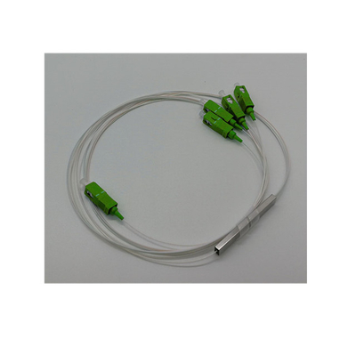 Telecommunication PLC Splitter 1 2 Mini Differential Fiber Optic Fiber Steel Tube Connector
