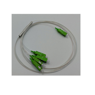 Telecommunication PLC Splitter 1 2 Mini Differential Fiber Optic Fiber Steel Tube Connector