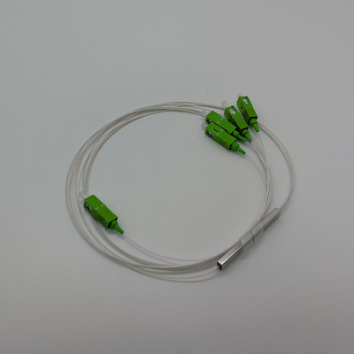 Telecommunication PLC Splitter 1 2 Mini Differential Fiber Optic Fiber Steel Tube Connector