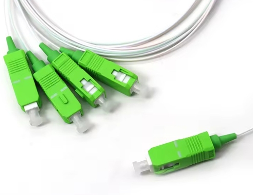 SC/APC Connector 1x4 Fiber Optic Steel Tube PLC Splitter for Wavelength 1260-1650nm