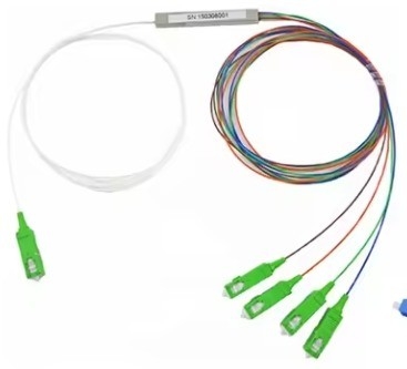 SC/APC Connector 1x4 Fiber Optic Steel Tube PLC Splitter for Wavelength 1260-1650nm