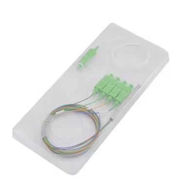 SC/APC Connector 1x4 Fiber Optic Steel Tube PLC Splitter for Wavelength 1260-1650nm