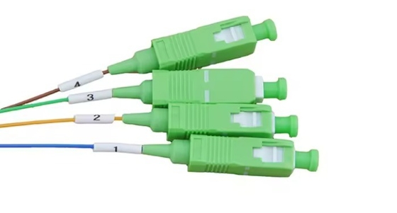 SC/APC Connector 1x4 Fiber Optic Steel Tube PLC Splitter for Wavelength 1260-1650nm
