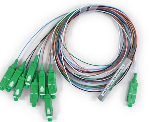 FTTH Mini Steel Tube Splitter Fiber Optic Micro 1*8 SC APC MINI 1m 1.5m PLC Splitter