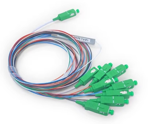 FTTH Mini Steel Tube Splitter Fiber Optic Micro 1*8 SC APC MINI 1m 1.5m PLC Splitter