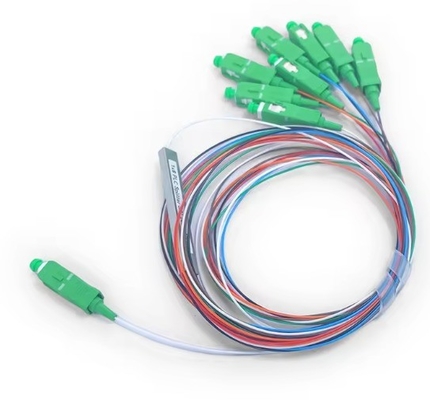 FTTH Mini Steel Tube Splitter Fiber Optic Micro 1*8 SC APC MINI 1m 1.5m PLC Splitter