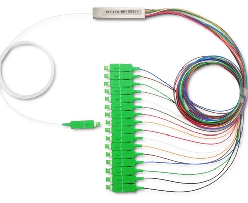 FTTH Micro Steel Tube Type 1x16 SC APC Fiber Optic Plc Splitter for FAT and FTD