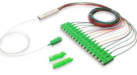 FTTH Micro Steel Tube Type 1x16 SC APC Fiber Optic Plc Splitter for FAT and FTD