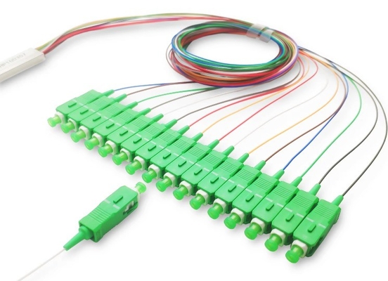 FTTH Micro Steel Tube Type 1x16 SC APC Fiber Optic Plc Splitter for FAT and FTD
