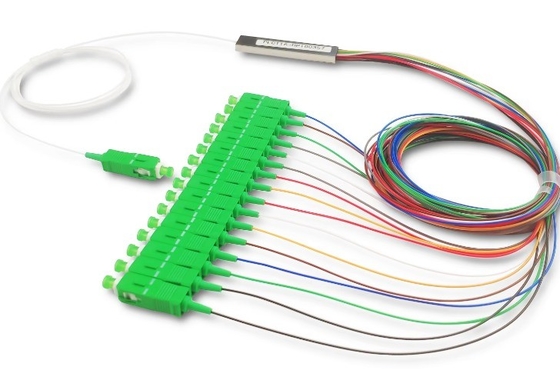 FTTH Micro Steel Tube Type 1x16 SC APC Fiber Optic Plc Splitter for FAT and FTD