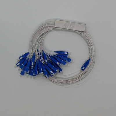 Telecommunication G657A Fiber PLC Splitter with SC Connectors 1*2 1*4 1*8 1*16 1*32 1*64