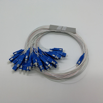 Telecommunication G657A Fiber PLC Splitter with SC Connectors 1*2 1*4 1*8 1*16 1*32 1*64